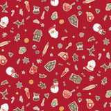 Nordfavn Xmas Cookies – Julevoksdug med småkager og julemotiver, mønster