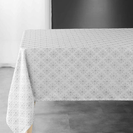 Orphee – Damaskdug med fint, geometrisk vævet mønster – 140 x 240 cm