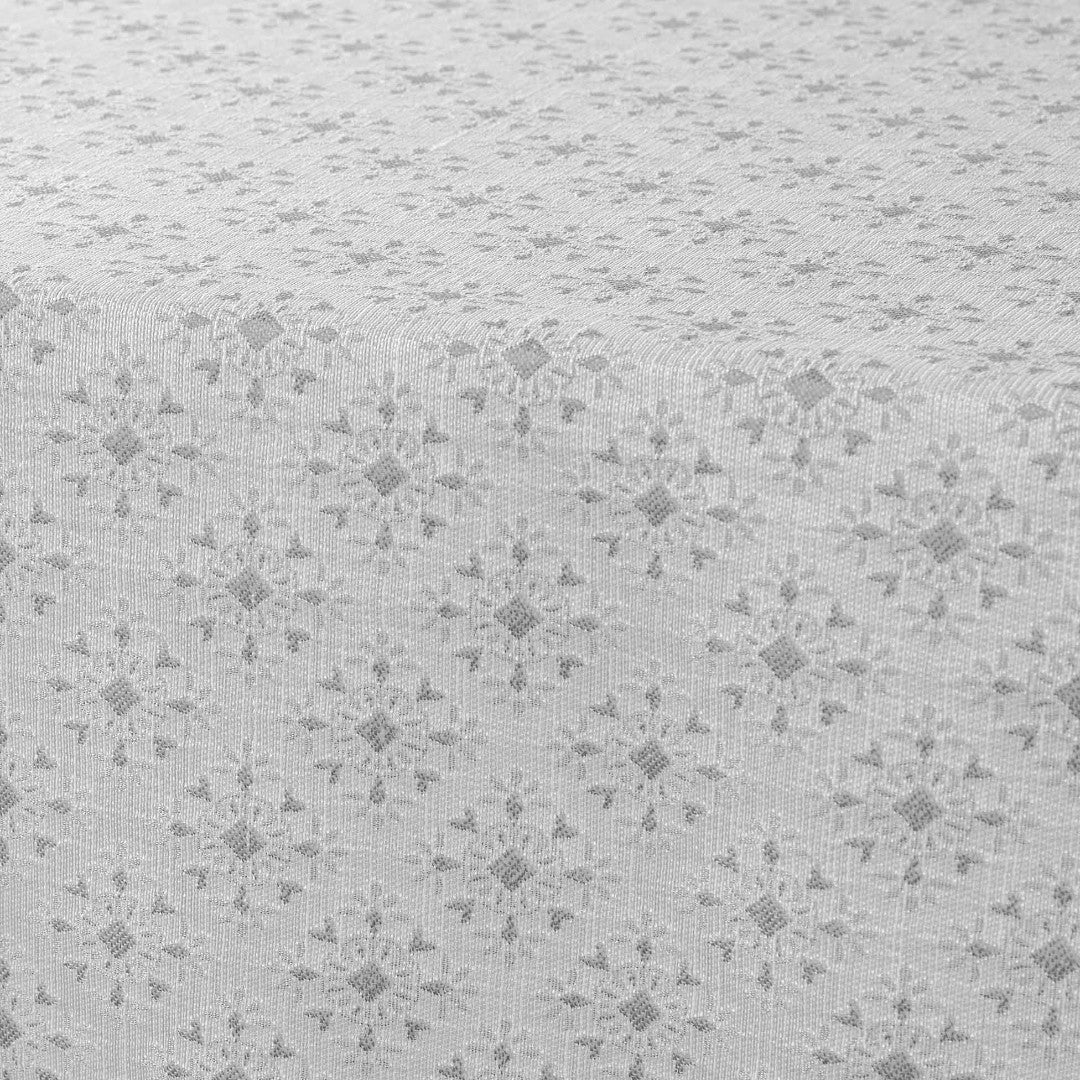 Orphee – Damaskdug med fint, geometrisk vævet mønster – 140 x 240 cm, nærbillede