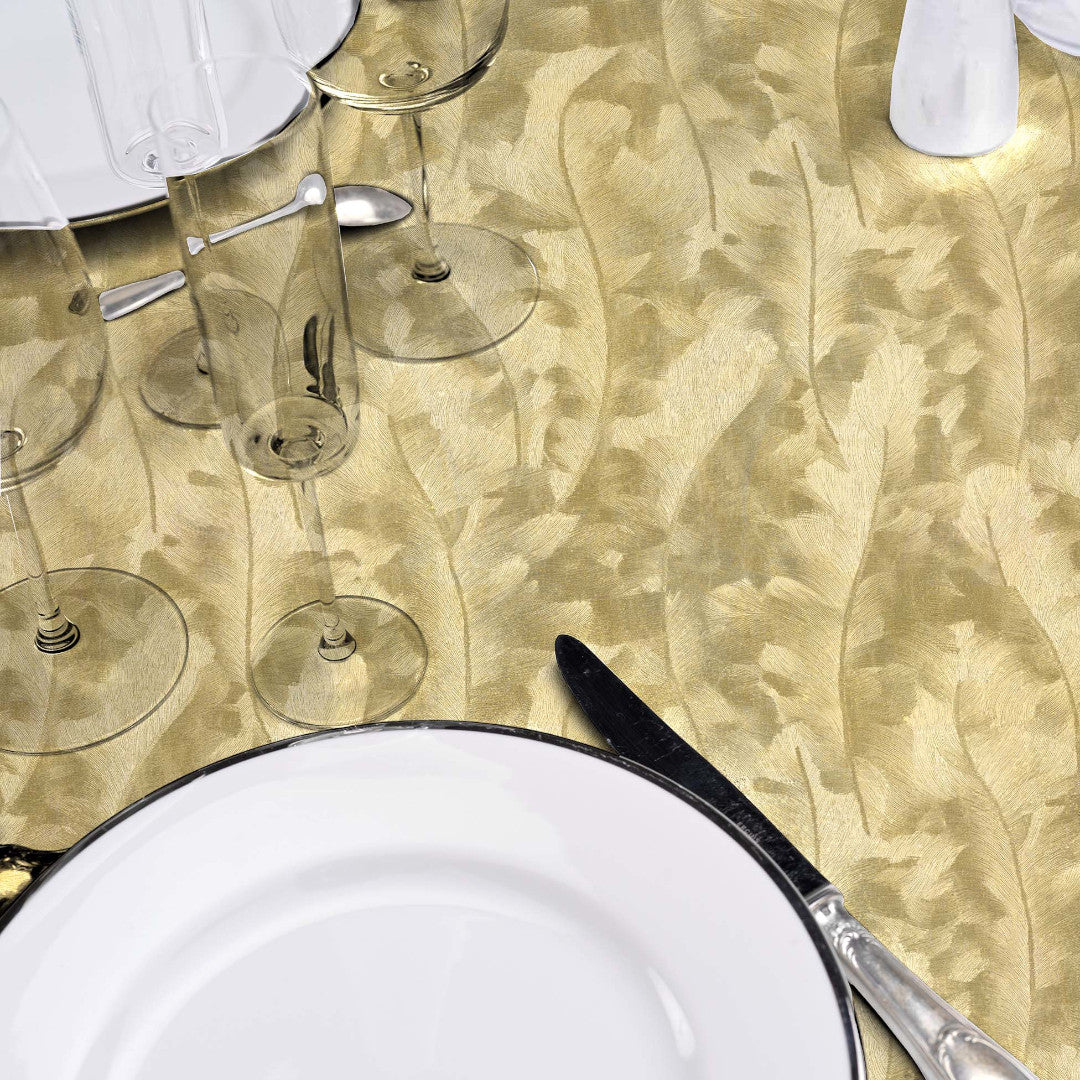 Orsia Guld – Voksdug med flot metallic effekt, nærbillede