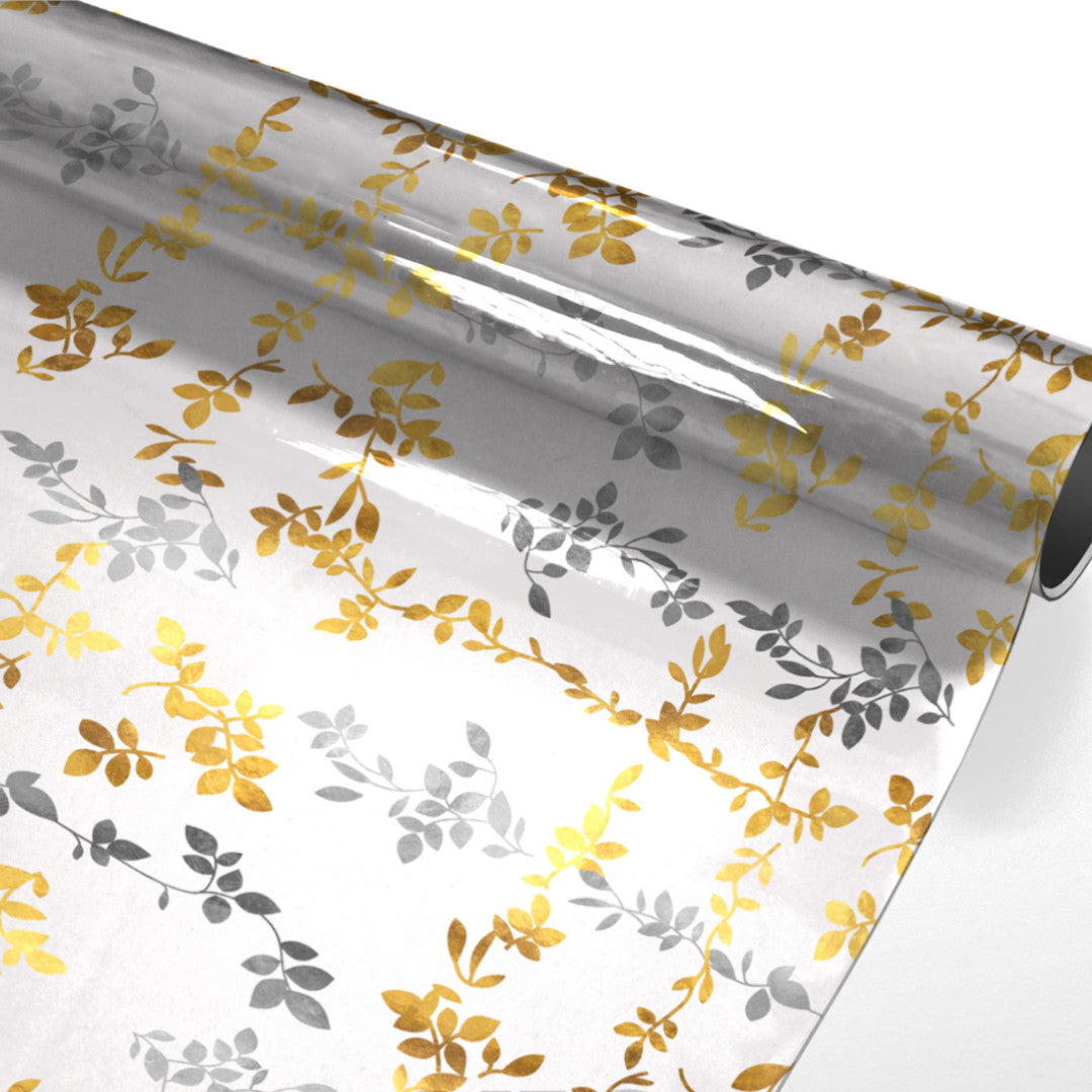 Pampa Metallic – Gennemsigtig voksdug med glittereffekt, rullet