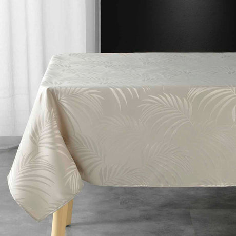 Plumette Linen – Damaskdug med vævet palmebladsmønster – 140 x 240 cm