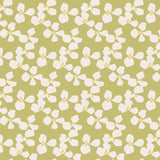 Poppy Spring Moss - Lola voksdug med grafisk blomsterdesign, mønster