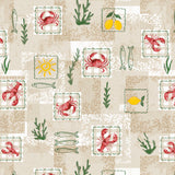 Riviera Patchwork – Voksdug med hummere og citroner, mønster