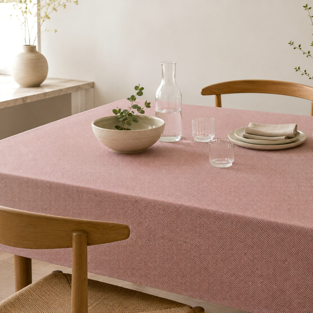 Nordfavn Roa Tinto Gammel Rosa – Bred jacquardvævet akryldug, 160 cm