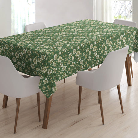 Skovblomst Grøn – Let præget voksdug med blomster, miljø