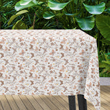 Sommerfavn Beige – Voksdug med sommerfugle og blomster