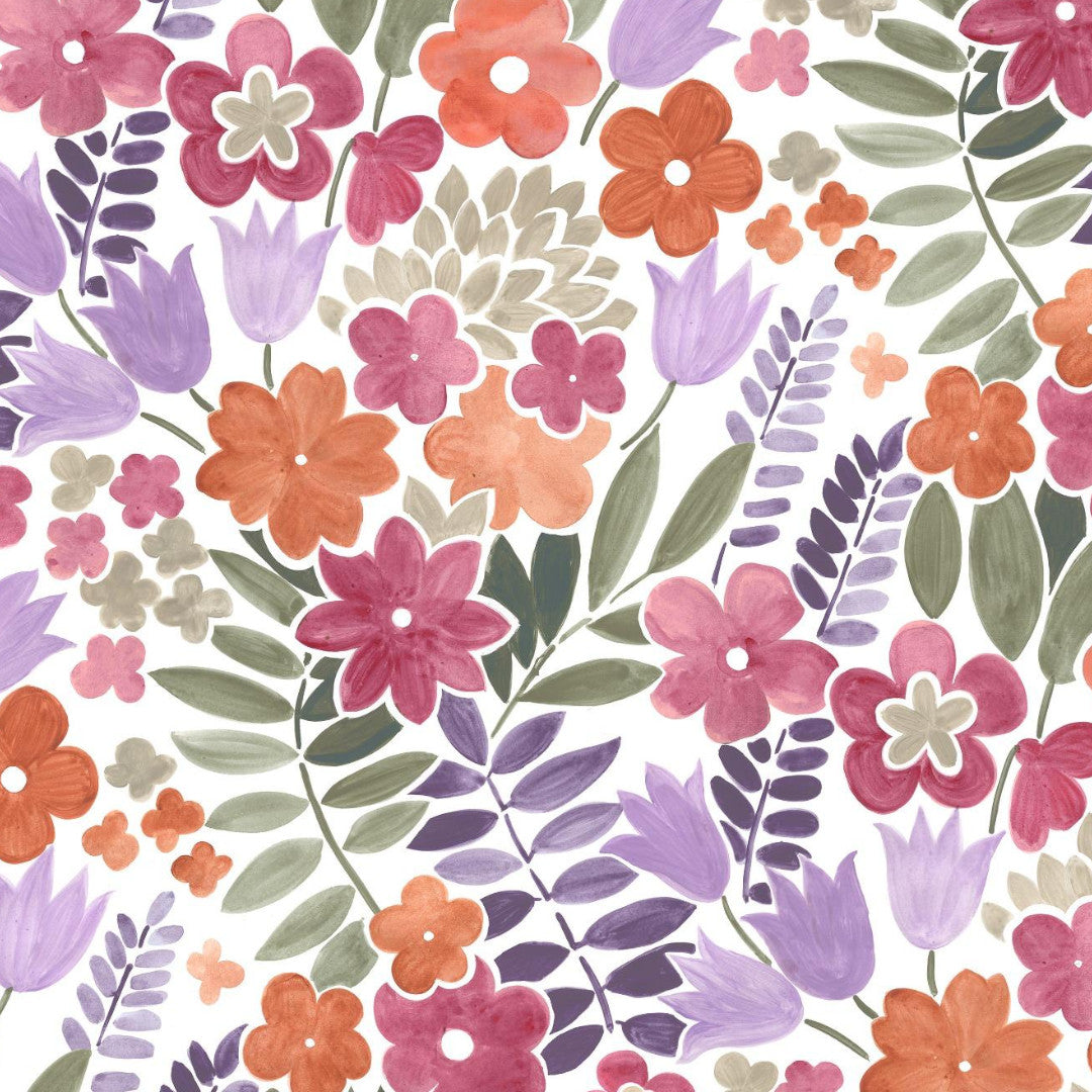 Sommerflor Rosa – Voksdug med farverigt blomstermønster