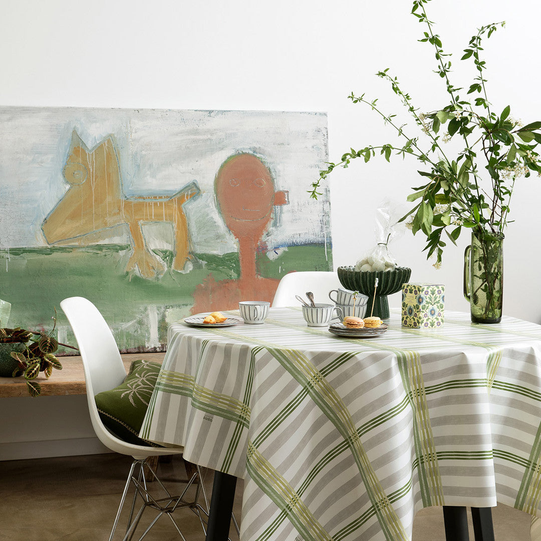 Tea Milady? Linen – Lola voksdug med stribet design, miljø