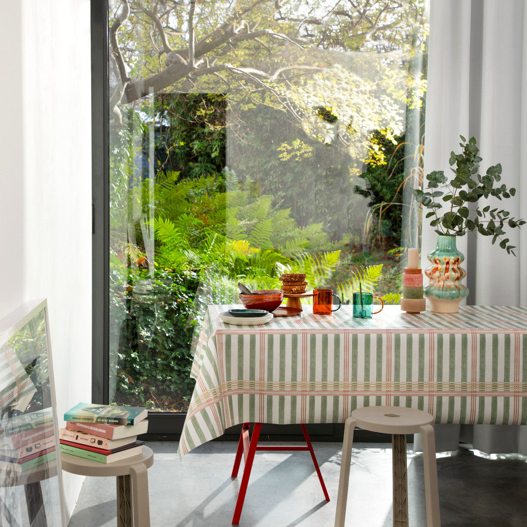 Tea Milady? Olive – Lola voksdug med stribet design, miljø