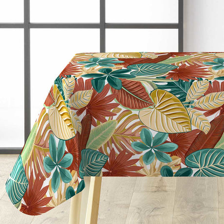 Textilia Ardenia - Voksdug med dekorativt bladmønster, hjørne