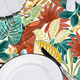 Textilia Ardenia - Voksdug med dekorativt bladmønster, nærbillede