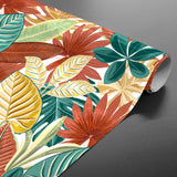 Textilia Ardenia - Voksdug med dekorativt bladmønster, rullet