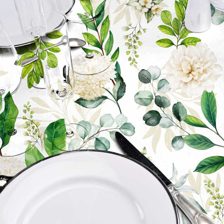 Textilia Dulcette – Voksdug med botanisk mønster, nærbillede