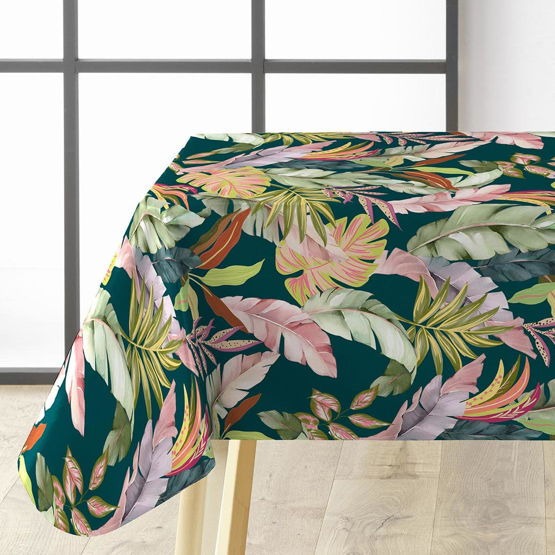 Textilia Galapao - Voksdug med frodigt bladmønster, hjørne