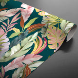 Textilia Galapao - Voksdug med frodigt bladmønster, rullet