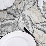 Textilia Glitter Arbena - Voksdug med store håndtegnede blade, detaljer