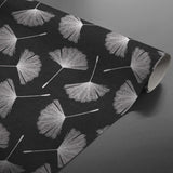 Textilia Glitter Auxine - Voksdug med blomstermotiv i sølvtryk, rullet