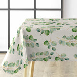 Textilia Glitter Eucalyptus – Voksdug i hørlook med guldeffekt