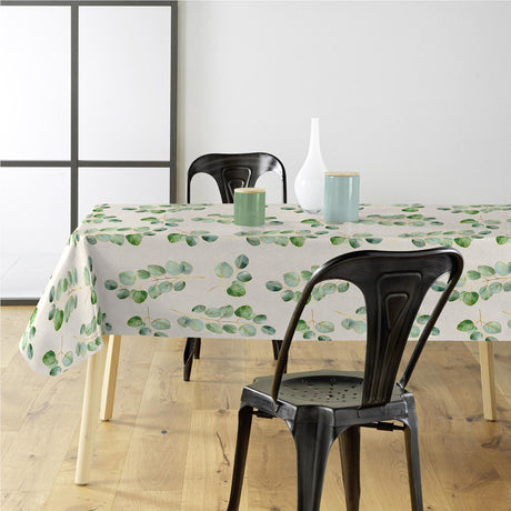 Textilia Glitter Eucalyptus – Voksdug i hørlook med guldeffekt, miljø