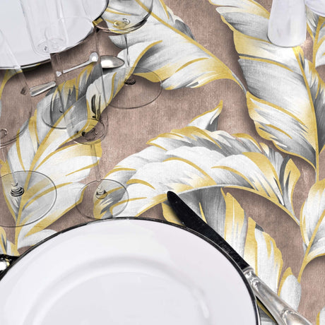 Textilia Glitter Ibany - Rund voksdug Ø 155 cm, nærbillede