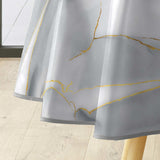 Textilia Glitter Marbrella - Rund voksdug Ø 155 cm, nærbillede kant