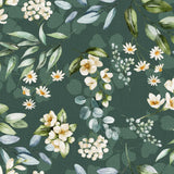 Textilia Paquerette - Voksdug med blomster og grønt, mønster