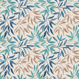 Valeria Blå – Akryldug med dekorativt bladmotiv, motiv