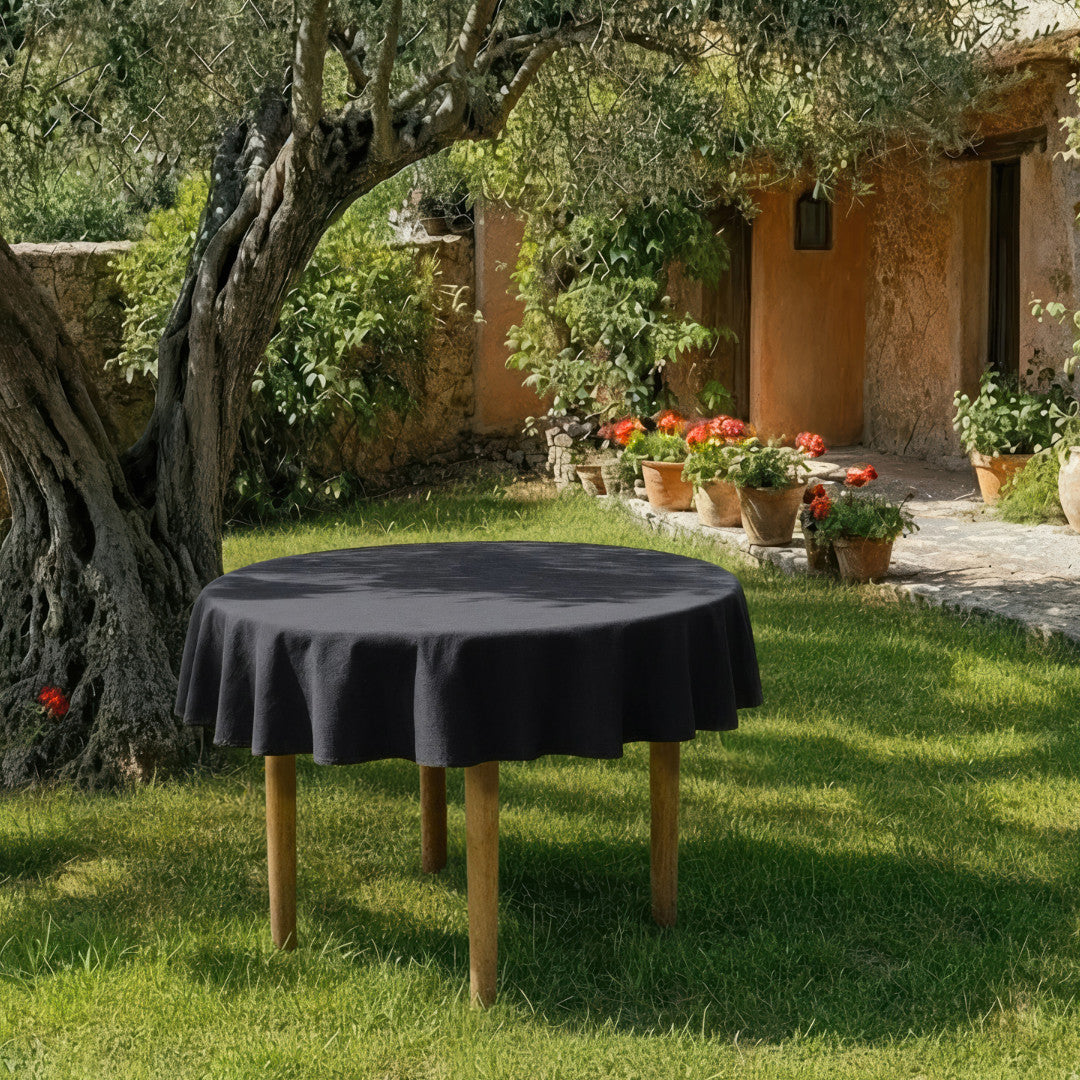 WOW Hørdug, Essence Midnight – Rund Ø 180 cm, havemiljø