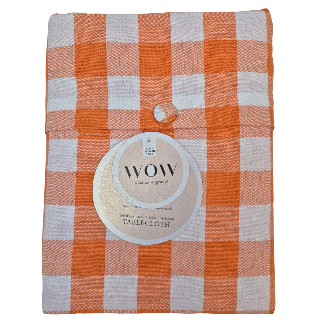 WOW Spring Apricot – Ternet bomuldsdug 150 x 150 cm, indpakning