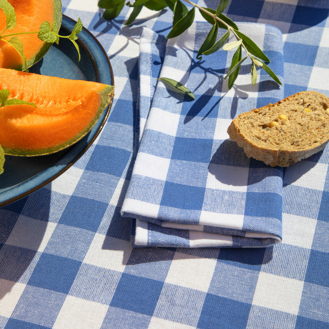 WOW Spring Azurite – Ternet bomuldsdug 150 x 300 cm, nærbille