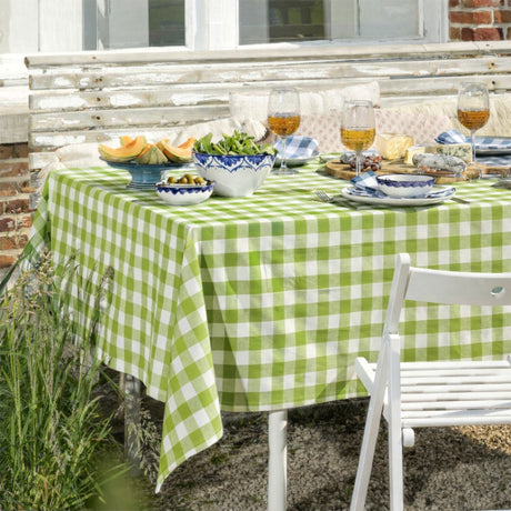 WOW Spring Evergreen – Ternet bomuldsdug 150 x 300 cm, mijlø hjørne