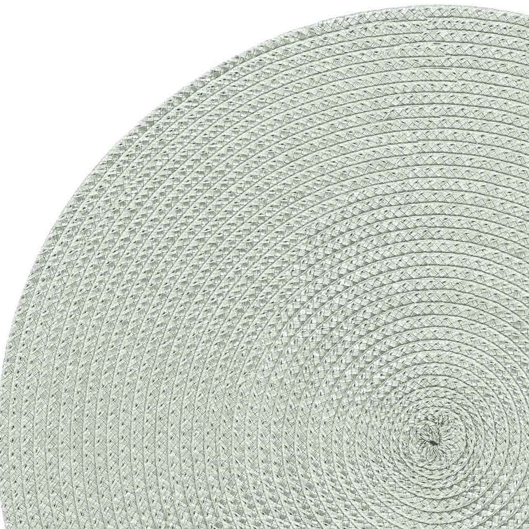 Zebulon Grå – Rund dækkeserviet i polypropylen Ø 35 cm, nærbillede