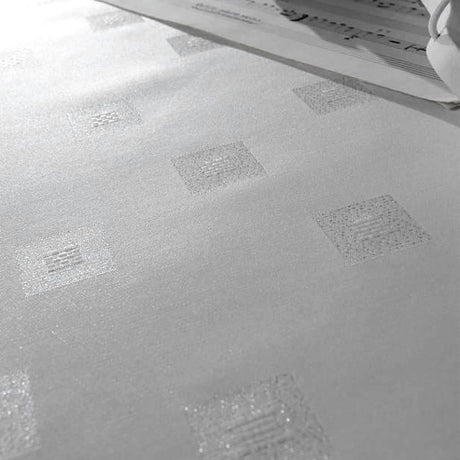 Cezanne Sølv Lurex - Jacquard vævet akryldug, 140 cm bred