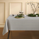 Akryldug i hørlook med striber i grå, miljø