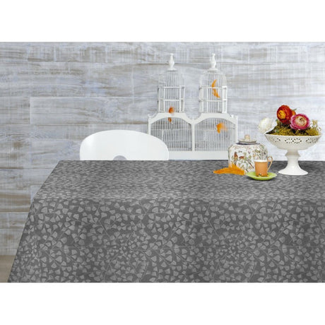 Bonard antracit, jacquard vævet akryldug, 140 cm bred