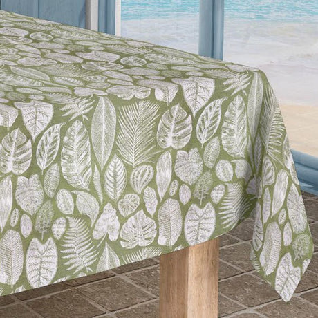 Eddy Selva grøn, jacquard vævet akryldug, 140 cm bred