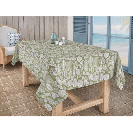 Eddy Selva grøn, jacquard vævet akryldug 160 cm bred
