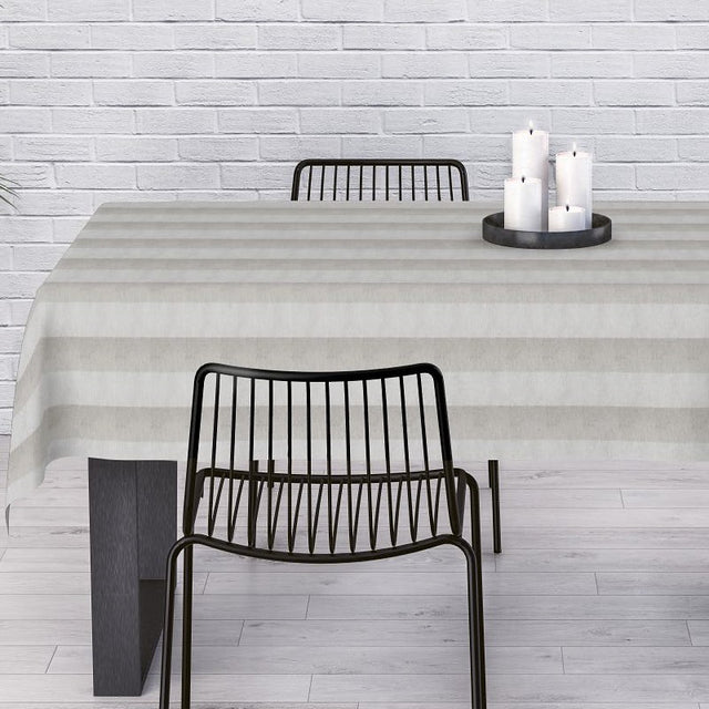 Welss Lino beige - Jacquard vævet akryldug 180 cm bred