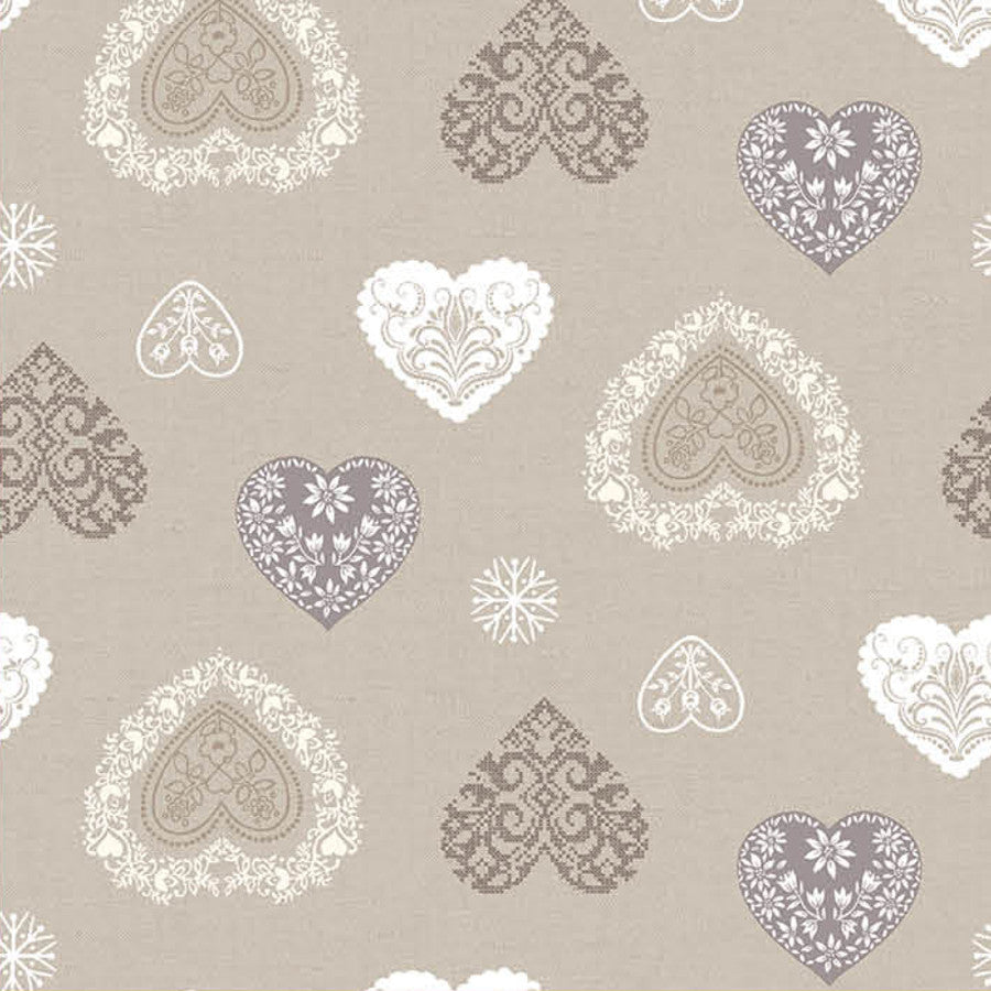 LÆNGDE: 2,2 meter - Amancy Juledug naturel, akryldug med antiplet, 155 cm bred