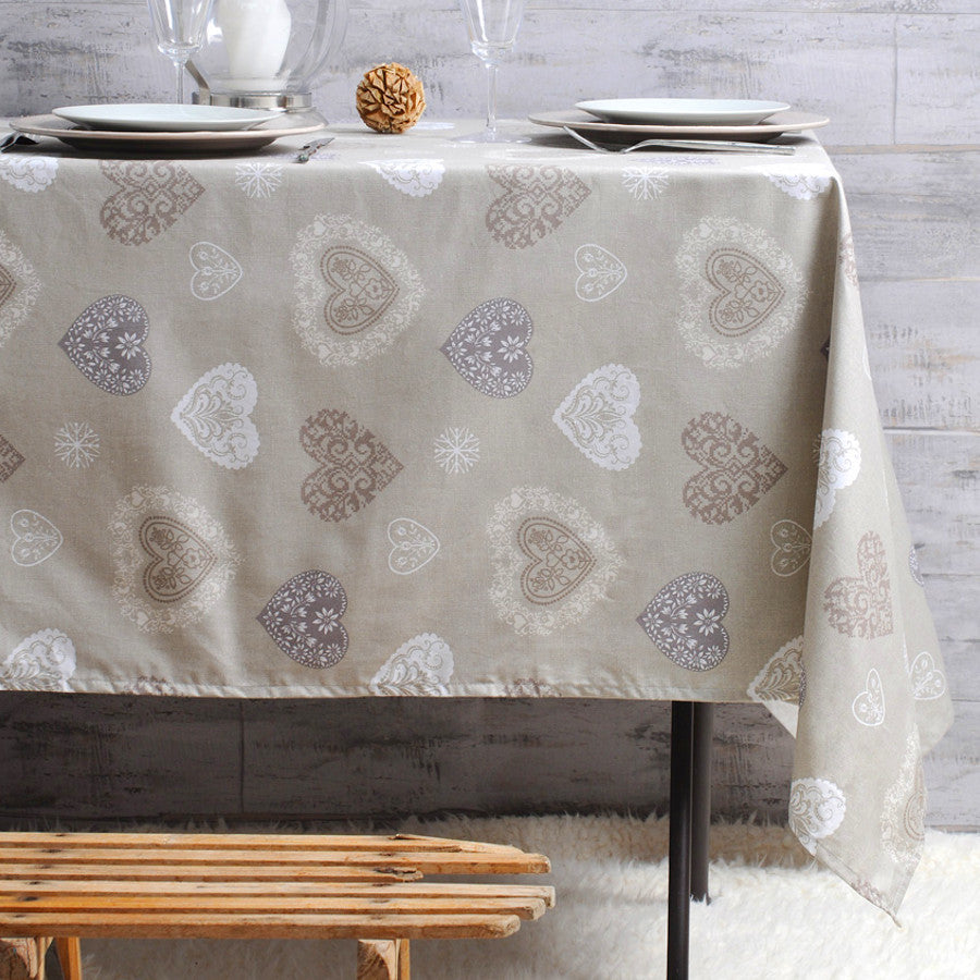 LÆNGDE: 2,2 meter - Amancy Juledug naturel, akryldug med antiplet, 155 cm bred