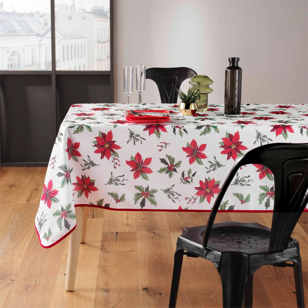 Amaryllis 150 x 300 cm - rektangulær juledug med anti-plet