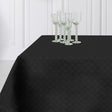 Amigoni Sort- Jacquard vævet akryldug med diskret vifte mønster