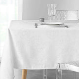 Artifice White/Silver - Jacquard vævet damaskdug med antiplet - 140 x 240 cm