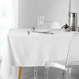 Artifice White/Silver - Jacquard vævet damaskdug med antiplet - 140 x 240 cm, miljø