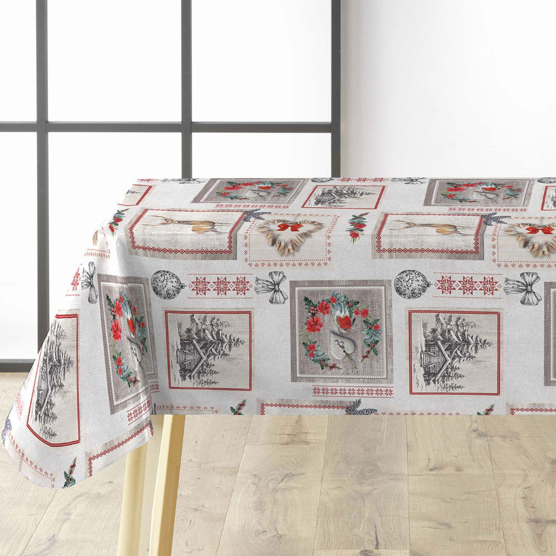 Avoriaz - Julevoksdug på bord med vintermotiver