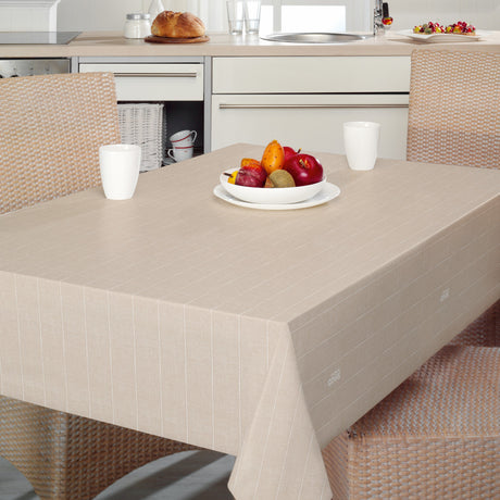 Balance Cake - 160 cm bred voksdug med stribet mønster i beige