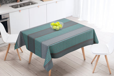 LÆNGDE: 1,9 meter - Belem Turkis - Akryldug med flotte sirlige mønstre - 155 cm bred