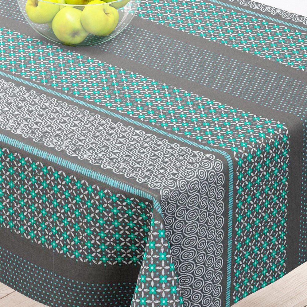 LÆNGDE: 1,9 meter - Belem Turkis - Akryldug med flotte sirlige mønstre - 155 cm bred