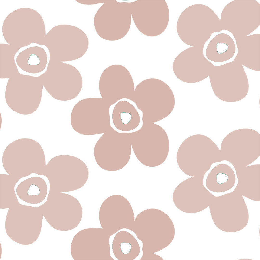 Big Flower Rosenwood - Lola voksdug, store blomster i beige